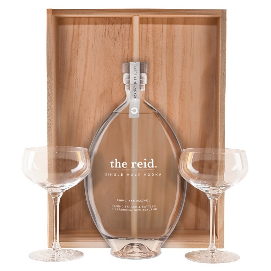 Picture of the reid Single Malt Vodka & Martini 2 Glasses Gift Pack 750ml