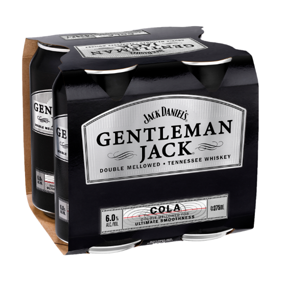 Picture of Gentleman Jack & Cola 6% Cans 4x375ml