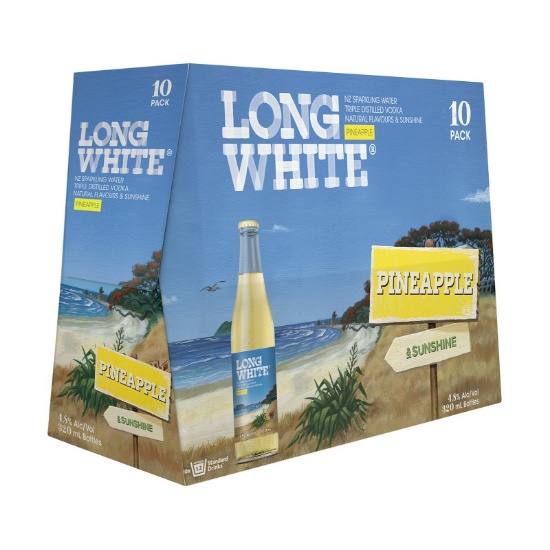 Picture of Long White Vodka Pineapple 4.8% Bottles 10x320ml