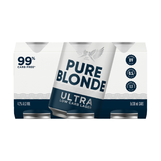 Picture of Pure Blonde Ultra Low Carb Lager Cans 6x330ml