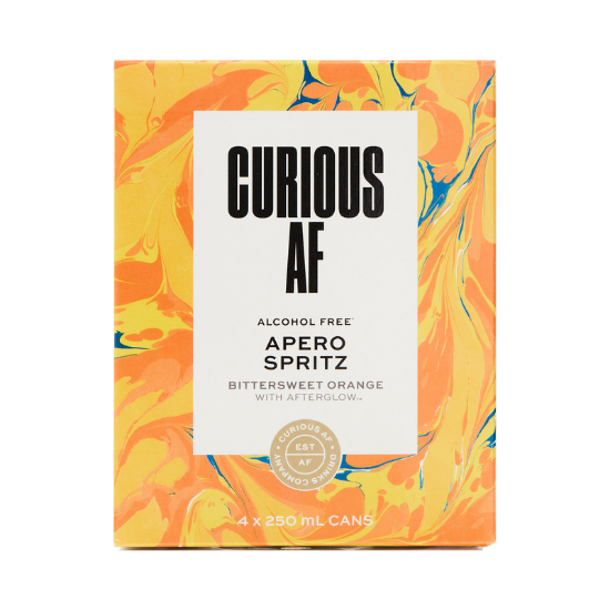 Picture of Curious AF Alcohol Free Apero Spritz Bittersweet Orange Cans 4x250ml