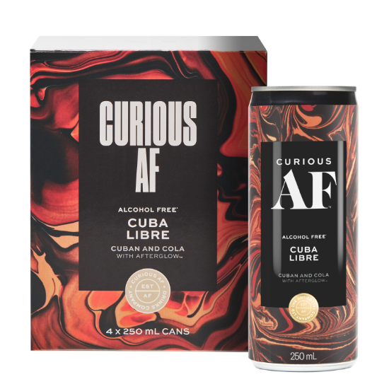 Picture of Curious AF Alcohol Free Cuba Libre Cuban & Cola Cans 4x250ml