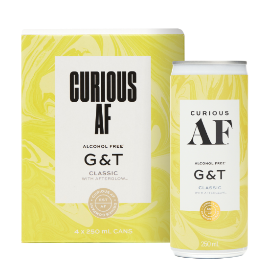 Picture of Curious AF Alcohol Free G & T Classic Cans 4x250ml