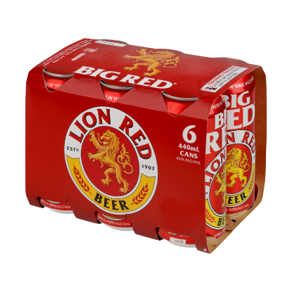 Show details for Lion Red Cans 6x440ml Picture of Lion Red Cans 6x440ml