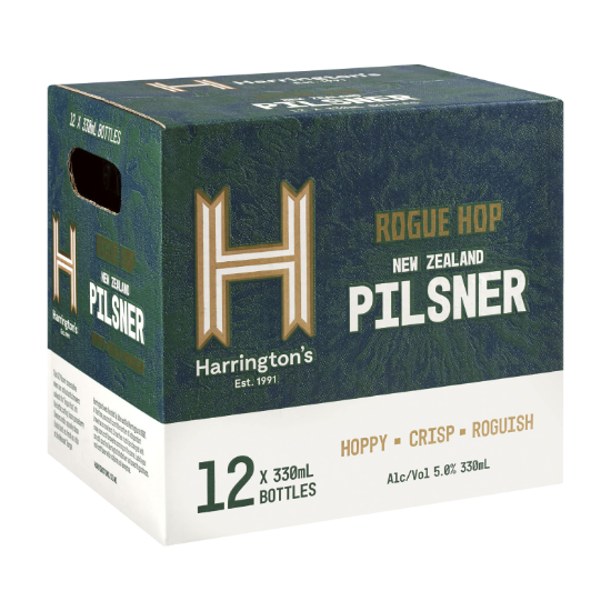 Picture of Harrington's Rogue Hop NZ Pilsner Bottles 12x330ml