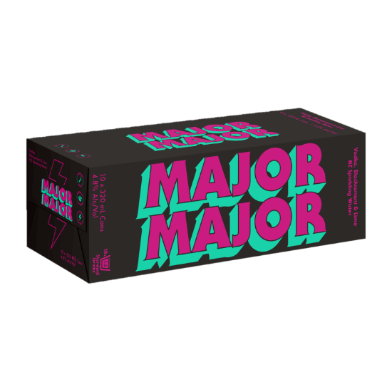 Picture of Major Major Vodka, Blackcurrant & Lime 4.8% Cans 10x320ml