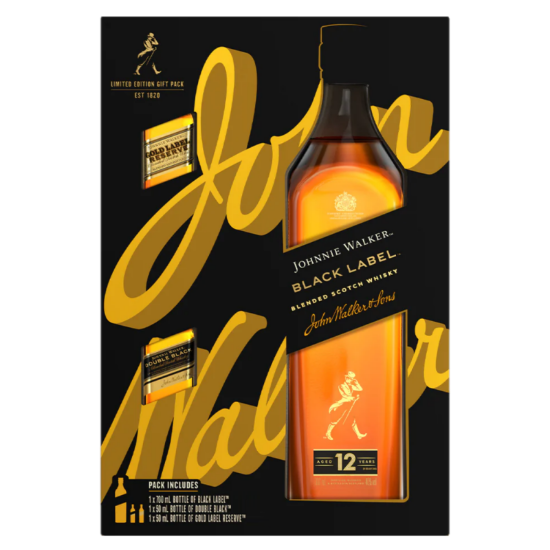 Picture of Johnnie Walker Black Label & Double Black + Gold Label Reserve 700ml