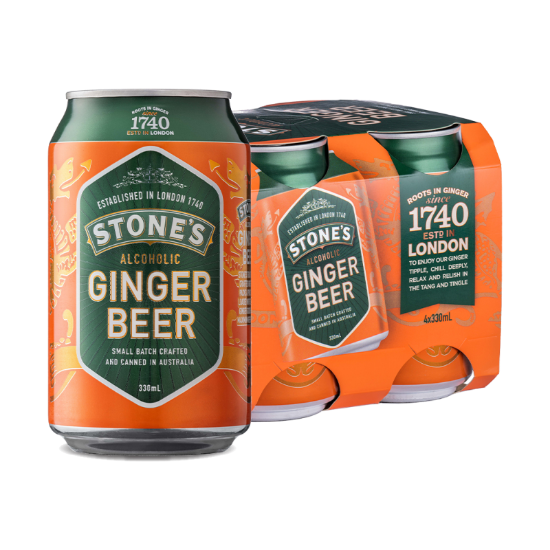 Picture of Stone's Alcoholic Ginger Beer 4% Cans 4x330ml