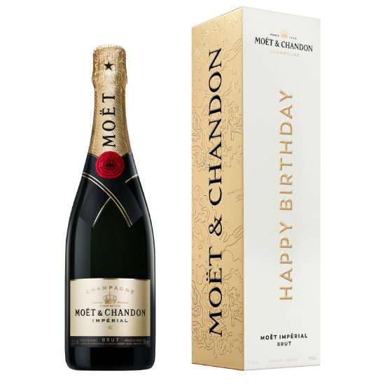 Picture of Moët & Chandon Impérial Brut Champagne Happy Birthday Gift Box 750ml