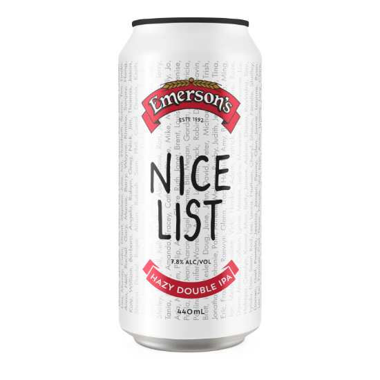 Picture of Emerson's Nice List Hazy Double IPA Can 440ml