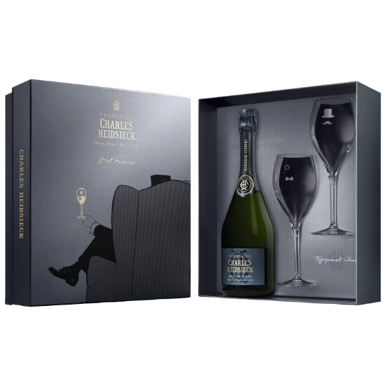 Picture of Charles Heidsieck Brut Réserve & 2 Glass Armchair Gift Box 750ml