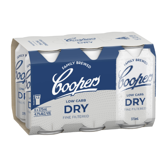 Picture of Coopers Low Carb Dry Cans 6x375ml