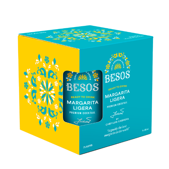 Picture of Besos Margarita Ligera 7% Cans 4x200ml