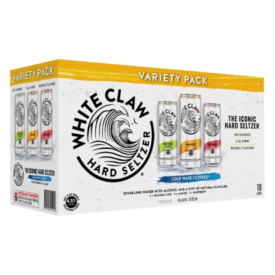 Picture of White Claw Hard Seltzer Variety Pack 4.5% Cans 10x355ml