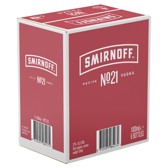 Picture of Smirnoff Red No.21 Vodka 6x1 Litre