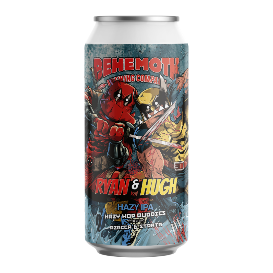 Picture of Behemoth Hazy Hop Buddies #40 Ryan & Hugh Hazy IPA Can 440ml