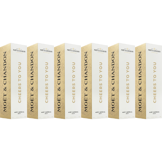 Picture of Moët & Chandon Impérial Brut Champagne Cheers to You Gift Box 6x750ml