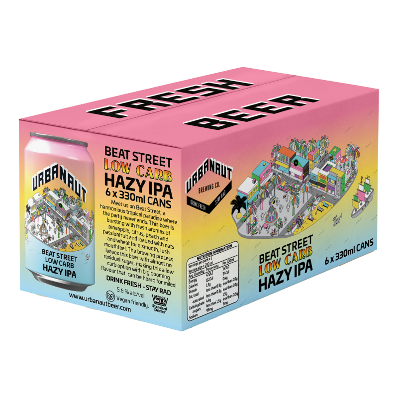 Urbanaut Beat Street Low Carb Hazy IPA Cans 6x330ml - Craft Beer ...