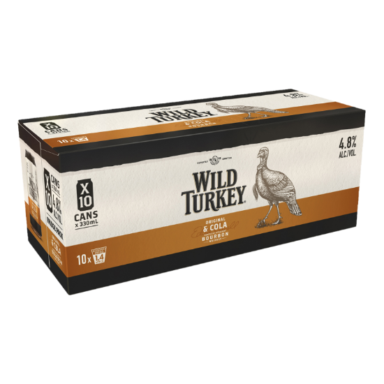 Picture of Wild Turkey Original & Cola 4.8% Cans 10x330ml