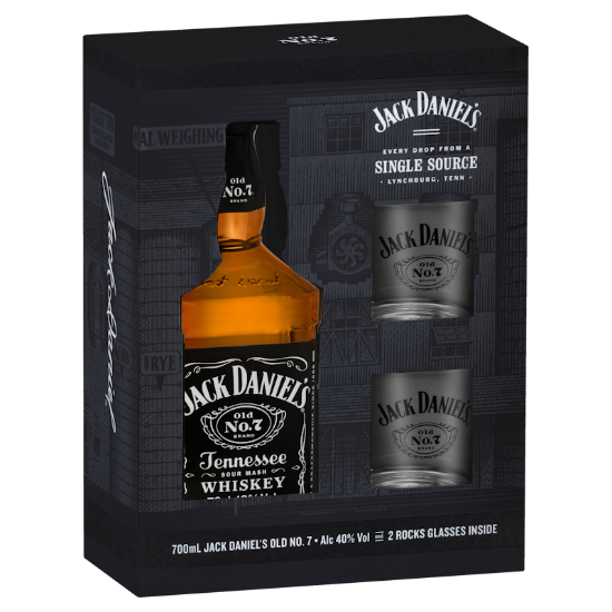 Picture of Jack Daniel's & 2 Glass Gift Pack 700ml