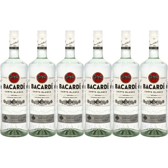 Picture of Bacardí Carta Blanca White Rum 6x1 Litre