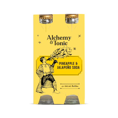 Picture of Alchemy & Tonic Pineapple & Jalapeño Soda Bottles 4x160ml