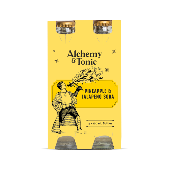 Picture of Alchemy & Tonic Pineapple & Jalapeño Soda Bottles 4x160ml