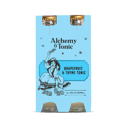 Picture of Alchemy & Tonic Grapefruit & Thyme Tonic Water Bottles 4x160ml