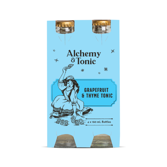 Picture of Alchemy & Tonic Grapefruit & Thyme Tonic Water Bottles 4x160ml