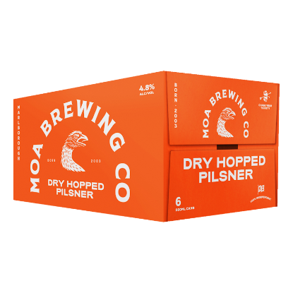 Show details for Moa Brewing Co Dry Hopped Pilsner Cans 6x330ml Picture of Moa Brewing Co Dry Hopped Pilsner Cans 6x330ml
