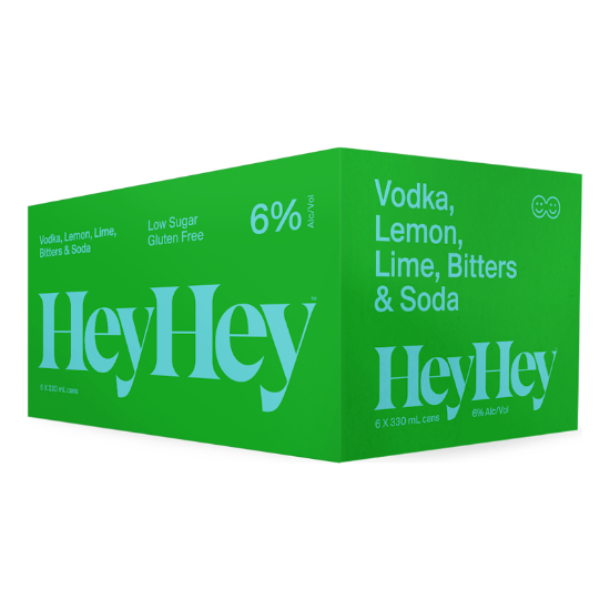 Picture of Hey Hey Vodka, Lemon, Lime, Bitters & Soda 6% Cans 6x330ml