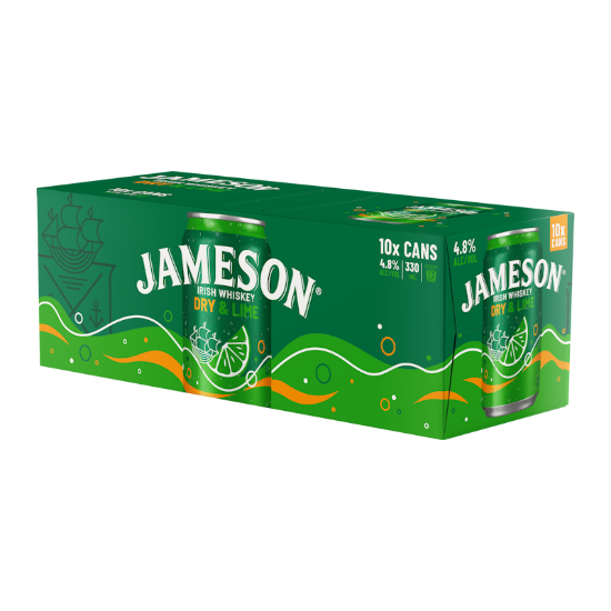 Picture of Jameson Dry & Lime 4.8% Cans 10x330ml