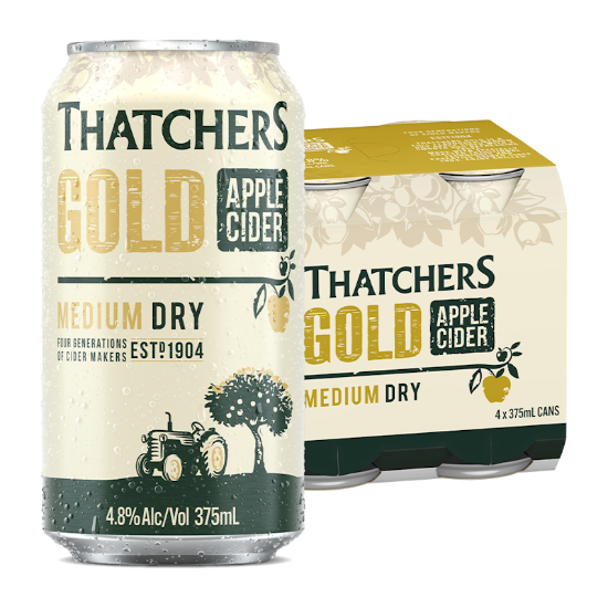 Picture of Thatchers Gold Apple Cider Medium Dry Cans 4x375ml