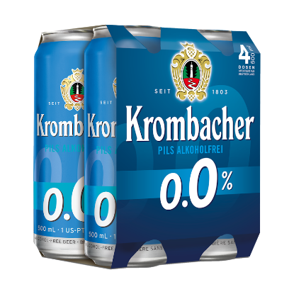 Picture of Krombacher 0.0% Pils Alcohol Free Cans 4x500ml