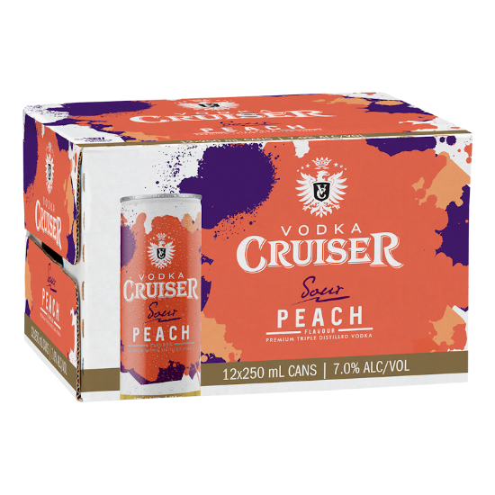 Picture of Cruiser Sour Peach 7% Cans 12x250ml