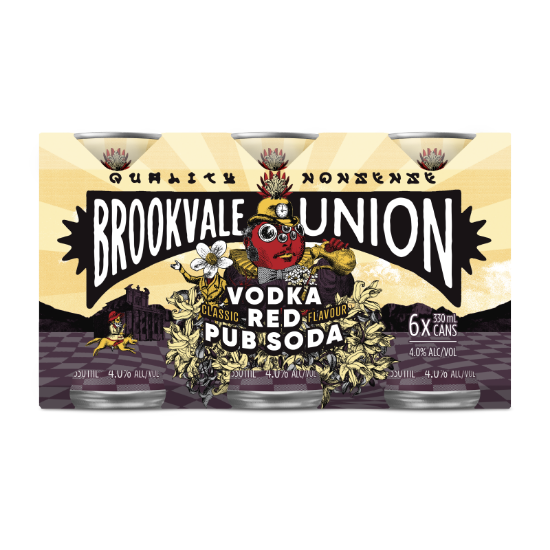 Picture of Brookvale Union Vodka Red Pub Soda 4% Cans 6x330ml