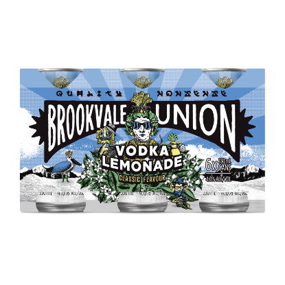 Picture of Brookvale Union Vodka Lemonade 4% Cans 6x330ml