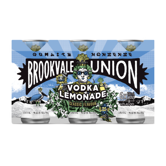 Picture of Brookvale Union Vodka Lemonade 4% Cans 6x330ml