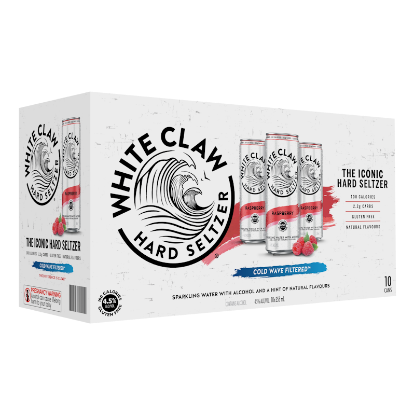 Picture of White Claw Hard Seltzer Raspberry 4.5% Cans 10x355ml