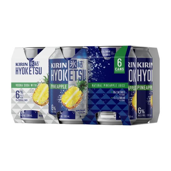 Picture of Kirin Hyoketsu Pineapple Vodka Soda 6% Cans 6x330ml