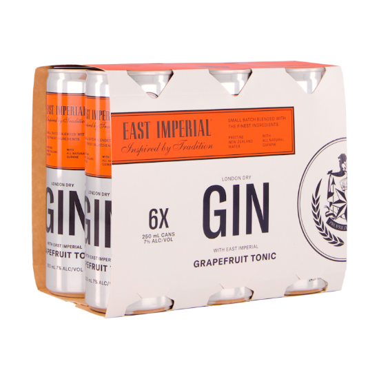 Picture of East Imperial Gin & Grapefruit Tonic 7% Cans 6x250ml