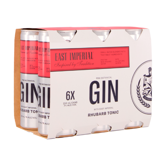 Picture of East Imperial Gin & Rhubarb Tonic 7% Cans 6x250ml