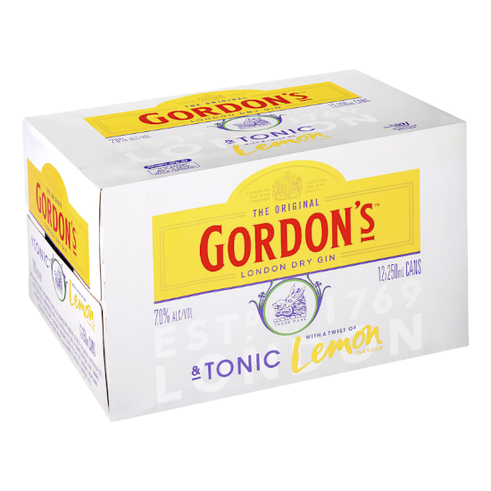 Picture of Gordon's Gin & Tonic 7% Cans 12x250ml