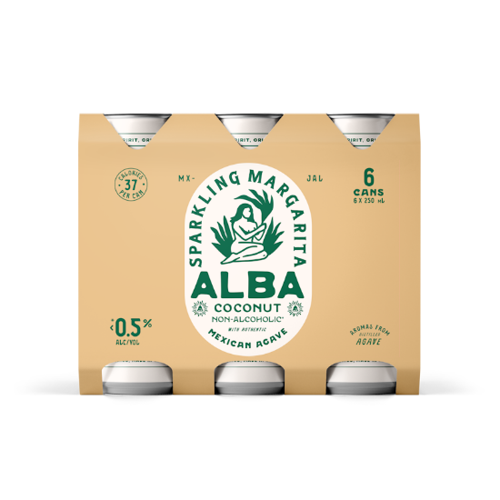 Picture of Alba Sparkling Margarita Coconut Non-Alcoholic Cans 6x250ml