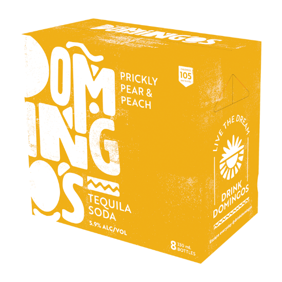 Picture of Domingos Prickly Pear & Peach 5.9% Bottles 8x330ml