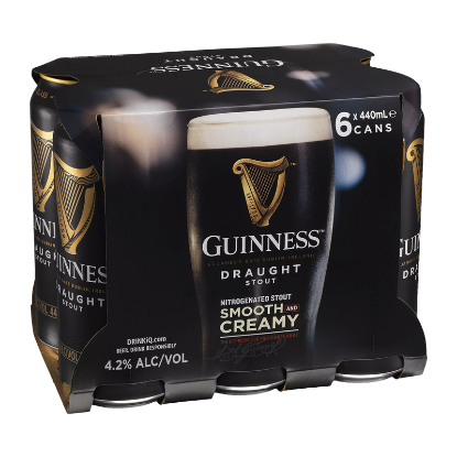 Show details for Guinness Draught Stout Cans 6x440ml Picture of Guinness Draught Stout Cans 6x440ml