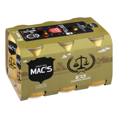 Picture of Mac's Gold Golden Lager Cans 6x330ml