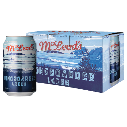Picture of McLeod's Longboarder Lager Cans 6x330ml