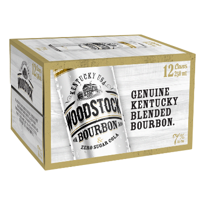 Picture of Woodstock & Zero Sugar Cola 7% Cans 12x250ml
