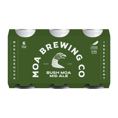 Picture of Moa Brewing Co Bush Moa Mid Ale 2.5% Cans 6x330ml